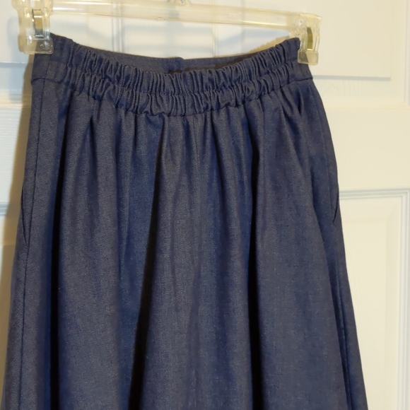 Vintage Flared Blue Denim Skirt - Picture 5 of 5